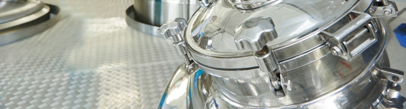 close up of an industrial mixer's opening
